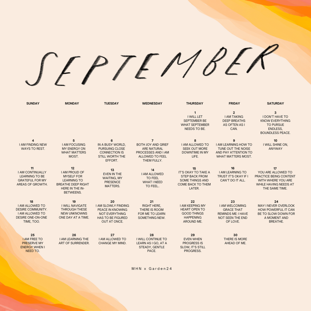 September 2022 Affirmations Wallpapers by Morgan Harper Nichols for Garden24 (Free Download)