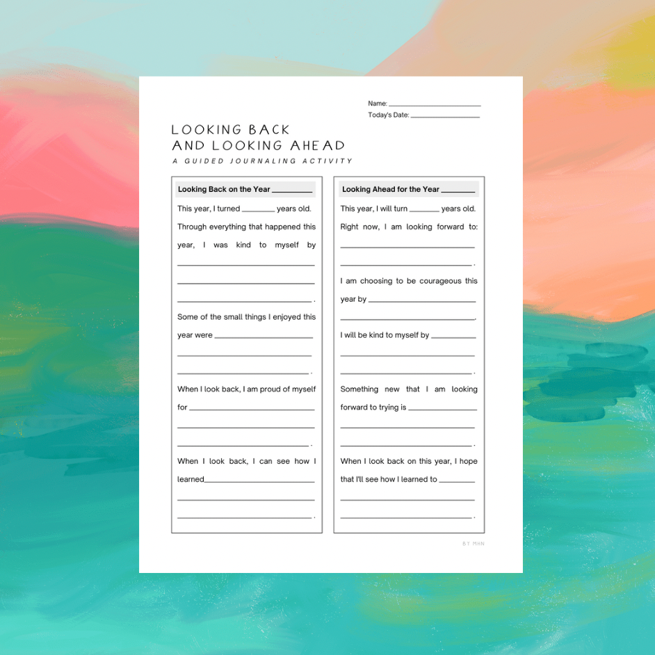 Free Printable Guided Journal Activities and Coloring Sheets