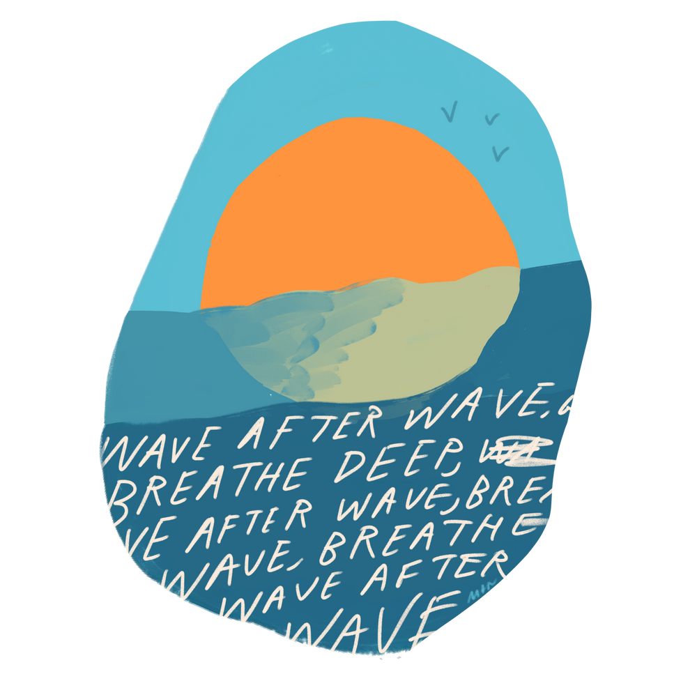 
                
                    Load image into Gallery viewer, &amp;quot;Wave after Wave&amp;quot; Vinyl Sticker
                
            