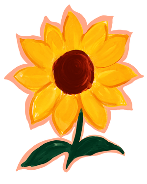 Daisy Minimal Colorful Blossom Flower - Yellow Flower - Sticker
